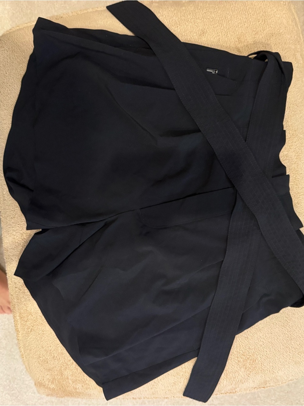 Athleta Black Athletic Wrap Shorts